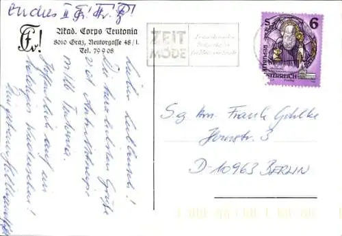 Studentika Ak Graz, Akad. Corps Teutonia, Neutorgasse 48/I