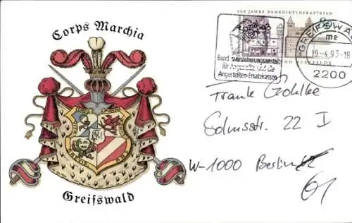 Studentika Ak Greifswald, Corps Marchia, Wappen