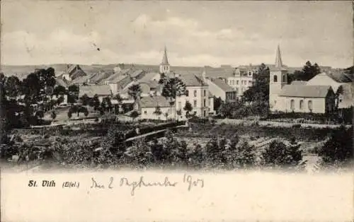 Ak Saint Vith Sankt Vith Wallonien Lüttich, Gesamtansicht