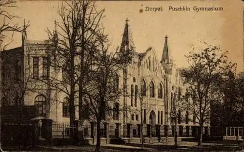 Ak Tartu Dorpat Estland, Puschkin Gymnasium