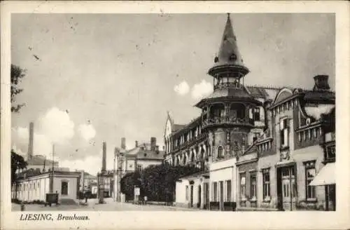 Ak Wien 23 Liesing, Brauhaus,  Architektur, Straße, Fabrikgebäude