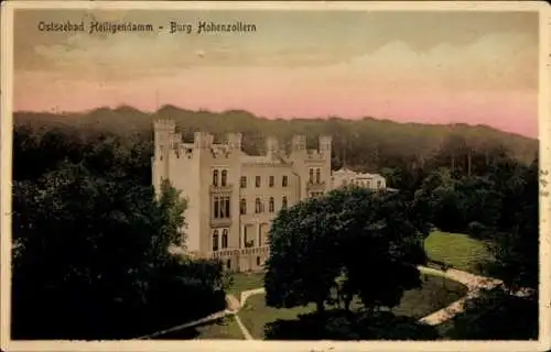 Ak Seebad Heiligendamm Bad Doberan, Ostseebad  Burg Hohenzollern, Landschaft, Architektur