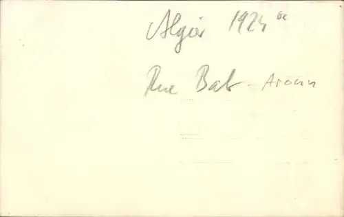 Foto Ak Alger Alger Algérie, Rue Bab Aroun