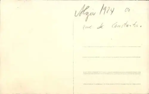 Foto Ak Alger Alger Algérie, Rue de Constantine