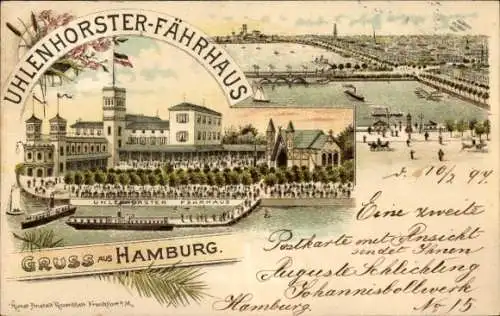 Litho Hamburg Nord Uhlenhorst, Uhlenhorster Fährhaus