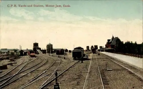 PC Moose Jaw Saskatchewan Canada, C.P.R. Yards, Station