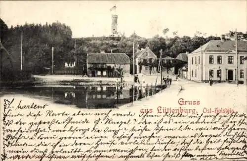 Ak Lütjenburg in Holstein, Teilansicht