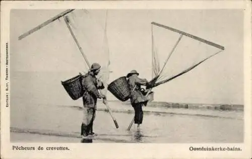 Ak Oostduinkerke Koksijde Westflandern, Pêcheurs de crevettes