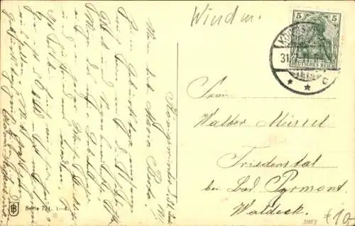 Ak Windmühle neben einem Wohnhaus, Anwohner