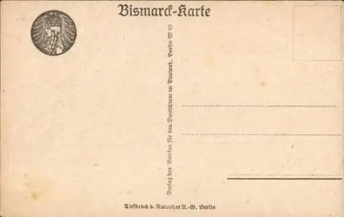 Ak Gedicht zu Ehren Bismarcks