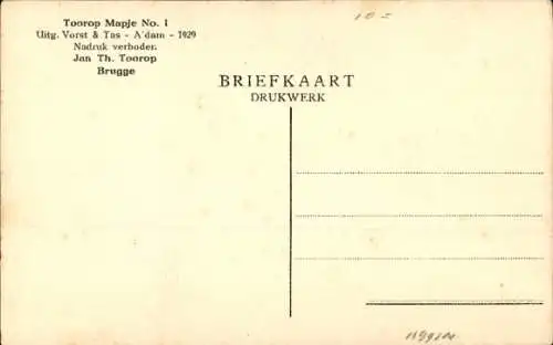 Künstler Ak Toorop, J. T., Toorop Mapje No. 1
