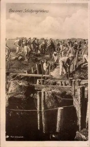 Ak Bau eines Schützengrabens, Soldaten