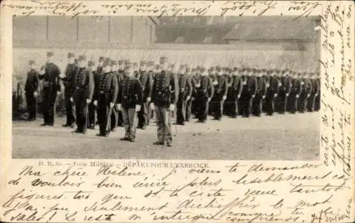 CPA Ecole Militaire, Départ pour l'exercice