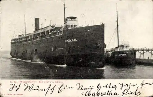 PC Manistee County Michigan USA, SS Missouri