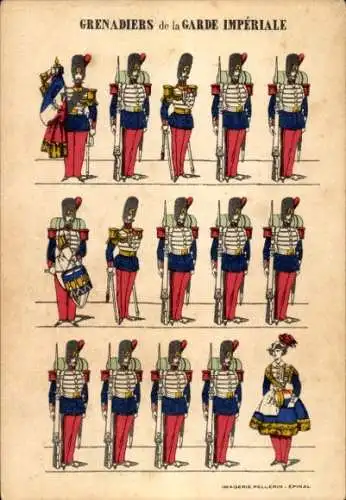 Künstler Ak Grenadiers de la garde impériale, Soldaten