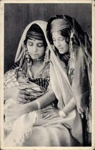 Ak Libyen, Frauen mit Kind