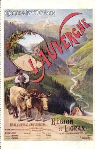 CPA Chemin de fer d'Orleans, Region du Lioran, L'Auvergne