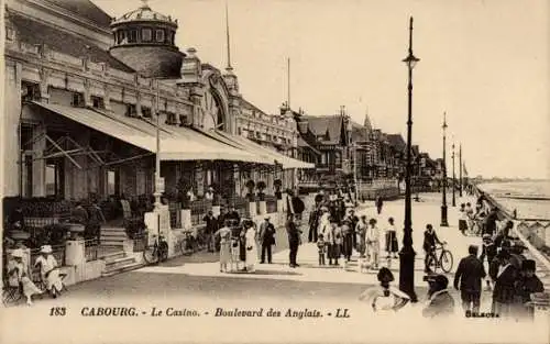 Ak Cabourg Calvados, Casino, Boulevard des Anglais