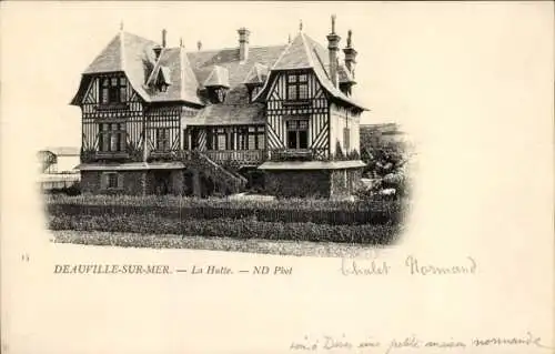Ak Deauville sur Mer Calvados, la Hutte