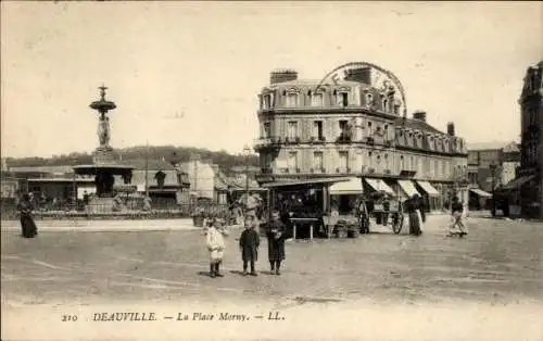 Ak Deauville Calvados, La Place Morny