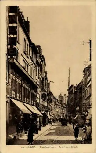 Ak Caen Calvados, Rue Saint-Jean