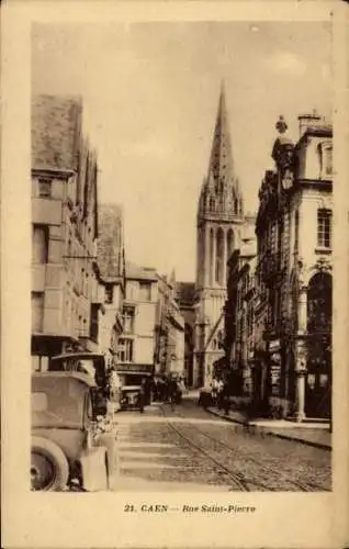 Ak Caen Calvados, Rue Saint-Pierre