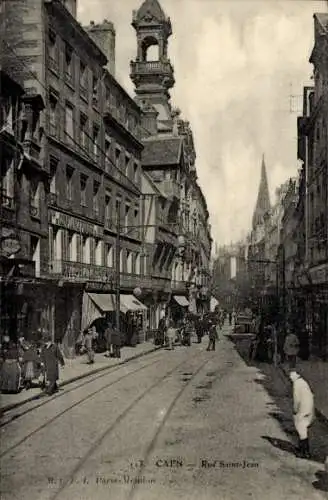 Ak Caen Calvados, Rue Saint-Jean
