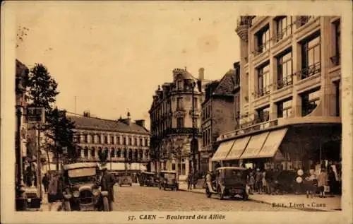 Ak Caen Calvados, Boulevard des Allies