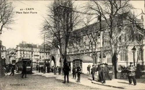 Ak Caen Calvados, La Place Saint Pierre