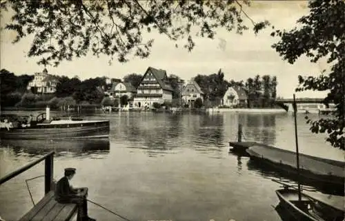 Ak Berlin Zehlendorf Wannsee, Bootssteg am Kleinen Wannsee