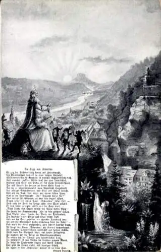 Ak Bad Schandau Sächsische Schweiz, Sage von Schandau