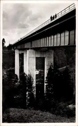 Ak Weyarn Oberbayern, Mangfallbrücke der Reichsautobahn München Landesgrenze
