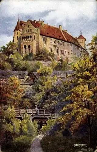 Künstler Ak Nürnberg, Die Burg