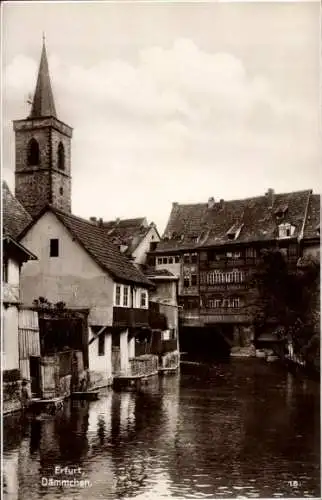 Ak Erfurt in Thüringen, Häuser am Dämmchen