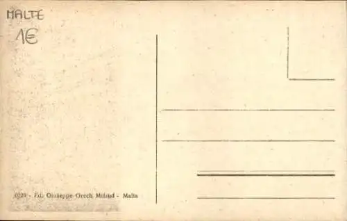 Ak Valletta Malta, MALTA-VALLETTA, Strada Reale, historische Architektur, Straßenansicht