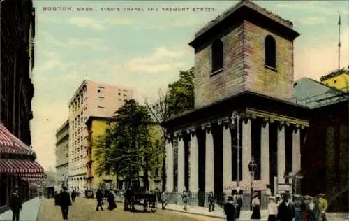 PC Boston Massachusetts USA, King's Chapel and Tremont Street