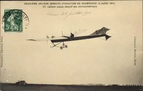CPA Grande Semaine d'Aviation de Champagne 1910, Latham