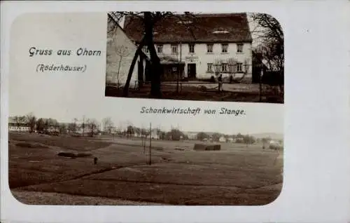 Foto Ak Ohorn in Sachsen, Röderhäuser, Schankwirtschaft Stange