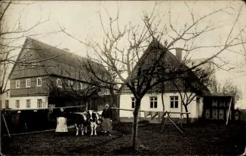 Foto Ak Ohorn in Sachsen, Wohnhäuser
