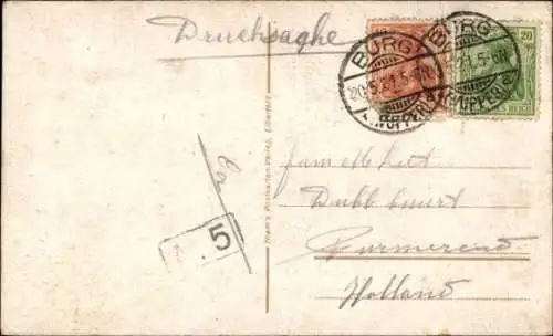 Ak Burg an der Wupper Solingen, Schloss Burg, Brand 1920