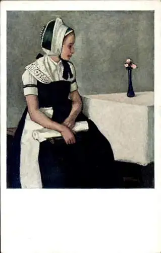 Künstler Ak Trstenjak, A., Wendische Braut aus Schleife, Preuß. Oberlausitz