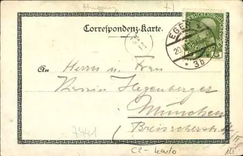 Litho Cheb Eger Region Karlsbad, Ratskeller, Außenansicht, Innenansichten