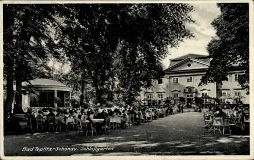 Ak Teplice Šanov Bad Teplitz Schönau Region Aussig, Schlossgarten