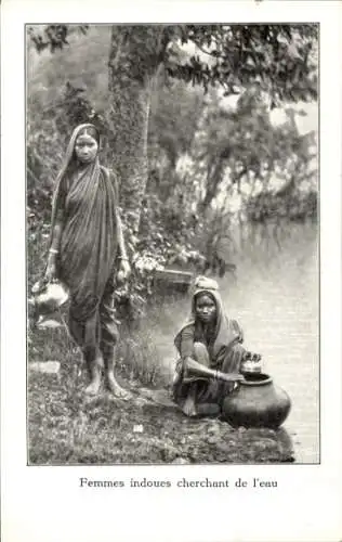 Ak Indien, Femmes indoues cherchant de l'eau