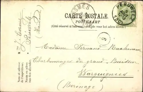 Ak Bon Secours Bonsecours Péruwelz Hennegau, Une Vue sur la dreve