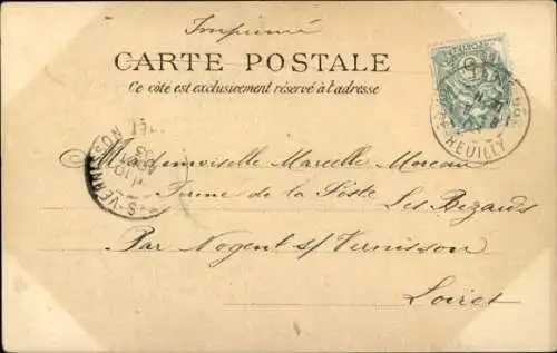 Ak England, Mann trinkt Tee, Teetasse, Teller, Hut, Portrait