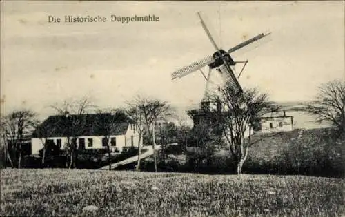 Ak Dybbøl Düppel Dänemark, Die Historische Düppelmühle