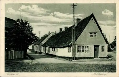 Ak Tønder Tondern Dänemark, Mühlenweg, Straßenpartie