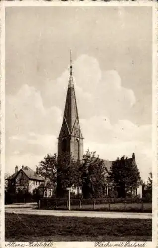Ak Hamburg Altona, Kirche mit Pastorat