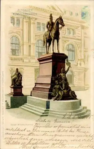 Litho Hamburg Altona, Kaiser-Wilhelm-Denkmal